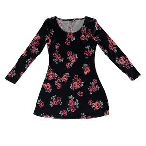 Joe Boxer Floral Print Lone Sleeve Skater Dress Size Medium New Without Tags NWT